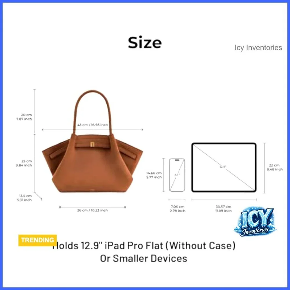 Faux Suede Medium Tote Bag with Magnetic Closure